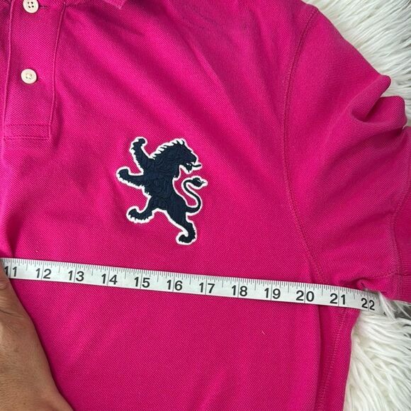 Express Pink Polo Shirt with Navy Trim - Picture 4 of 8